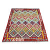 Hand Knotted Afghan Style Kilim 4' 11" x 6' 8" ft / 150 x 202 cm - No. Y39251
