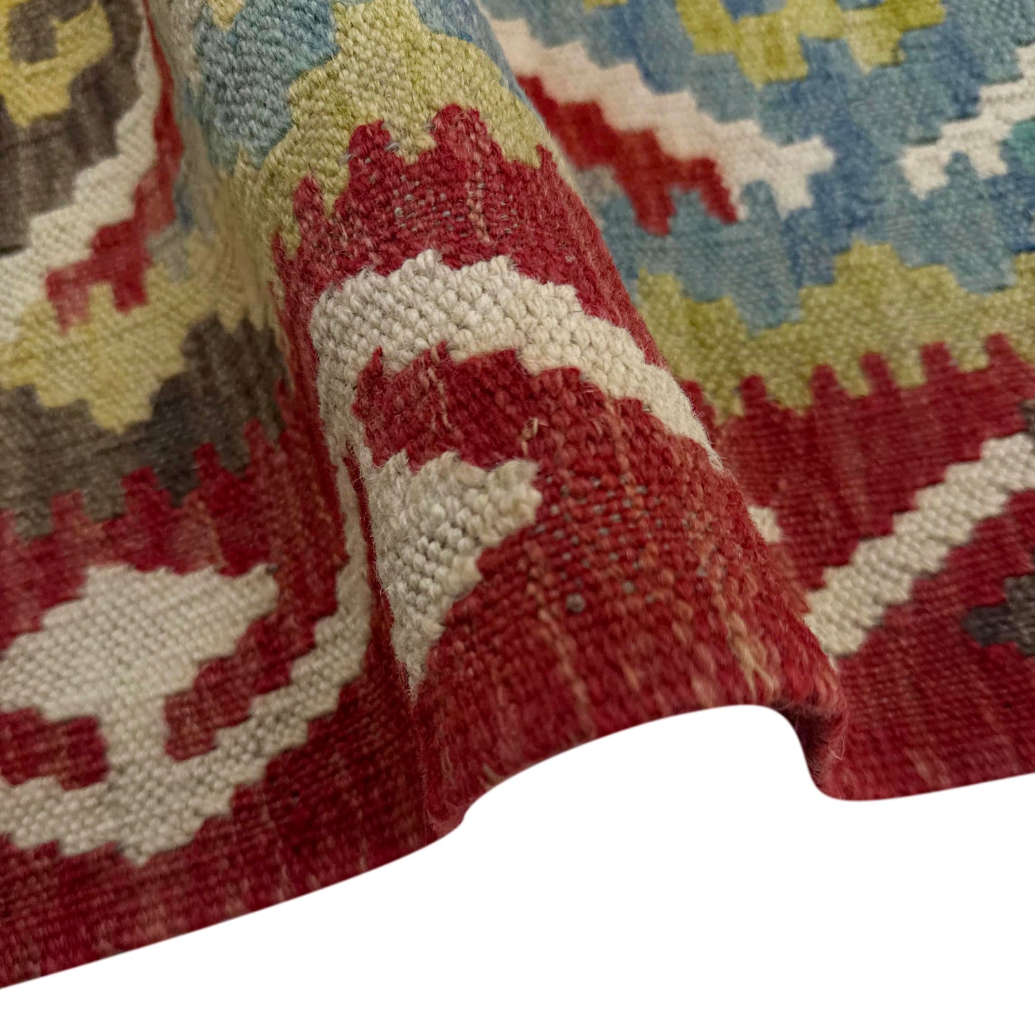 Hand Knotted Afghan Style Kilim 4' 11" x 6' 8" ft / 150 x 202 cm - No. Y39251
