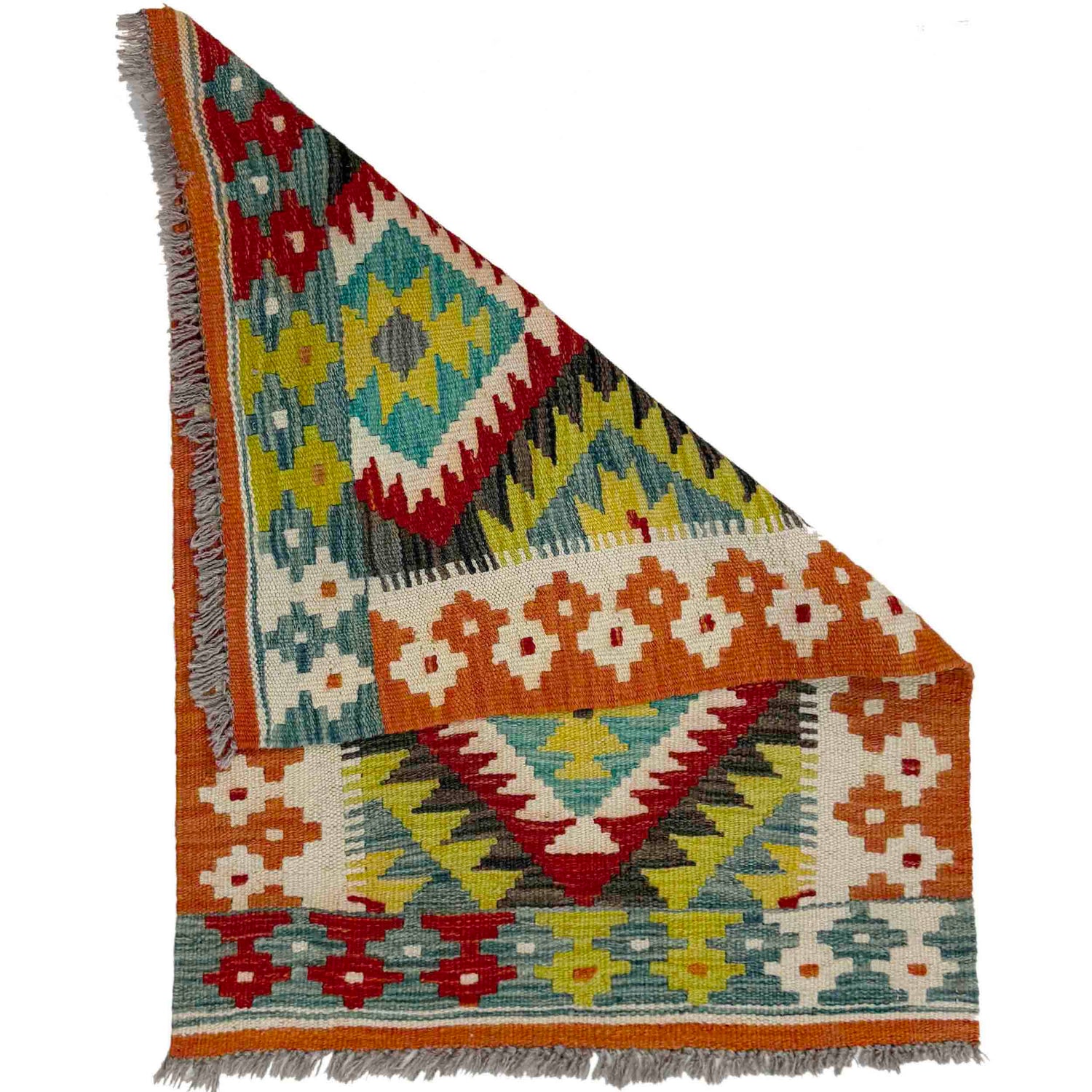 Handmade Afghan Vegetable Kilim 2' 0" x 2' 10" ft / 62 x 86 cm - No. Y39252