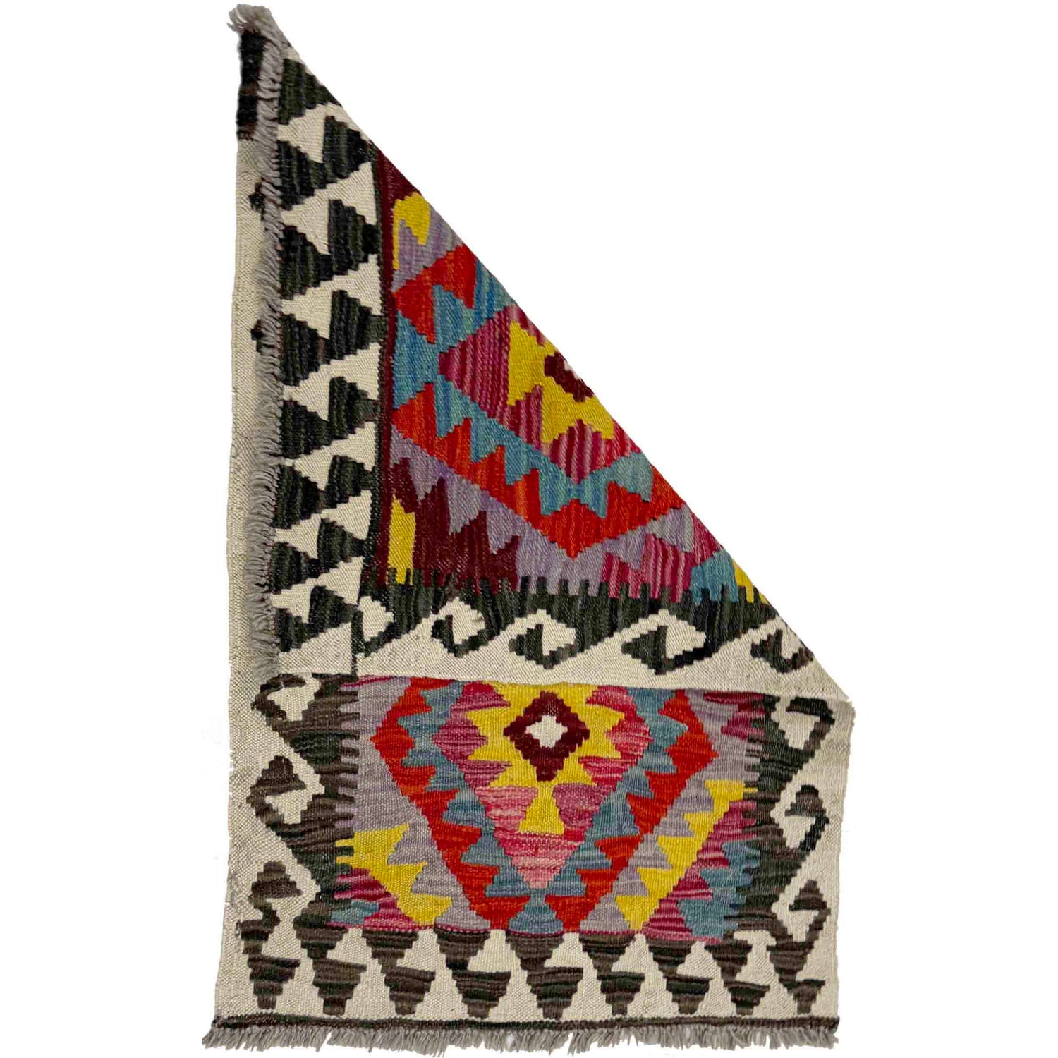 Handmade Vegetable Kilim 2' 0" x 2' 11" ft / 60 x 90 cm - No. Y39256