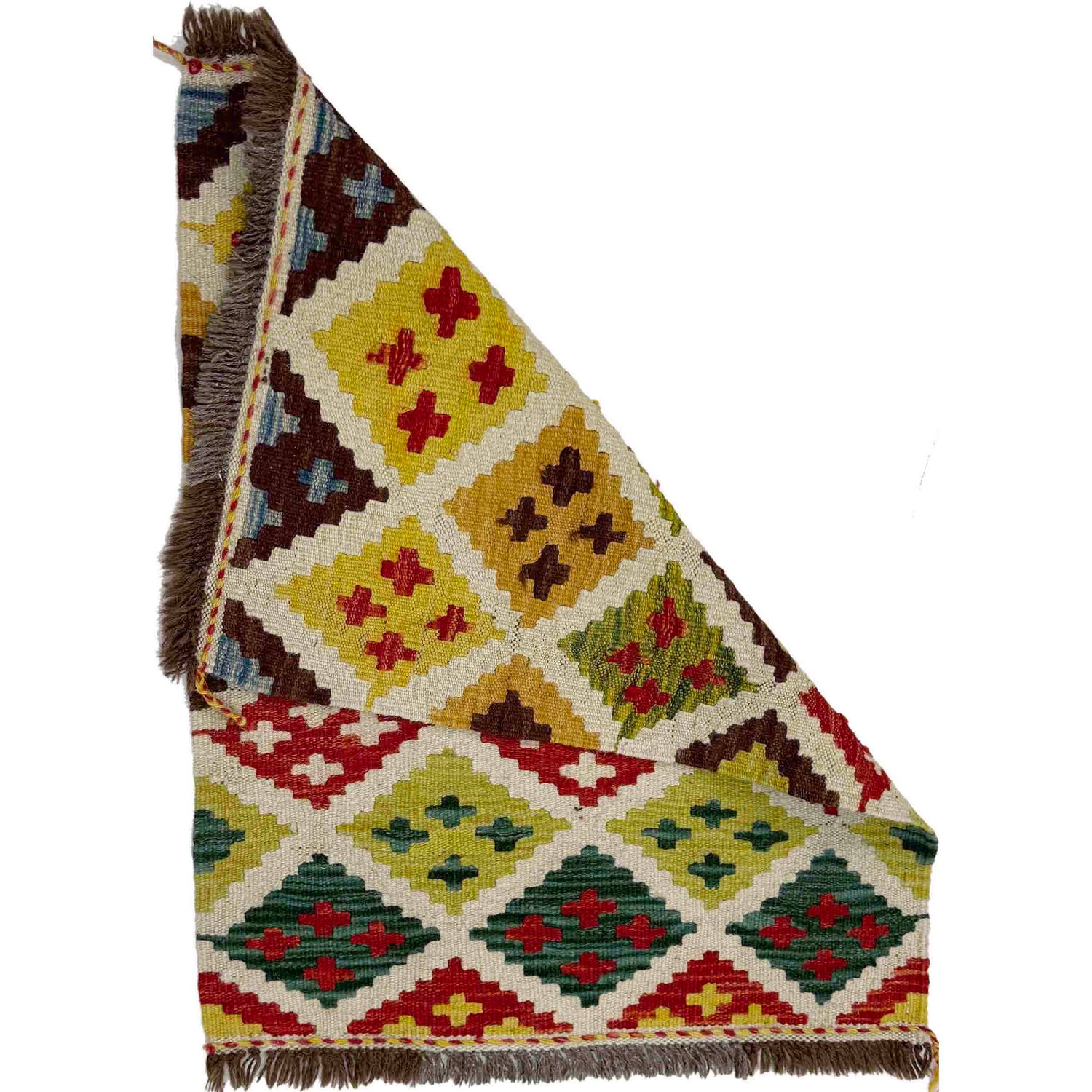 Handmade Vegetable Kelim 2' 1" x 2' 10" ft / 63 x 86 cm - No. Y39257
