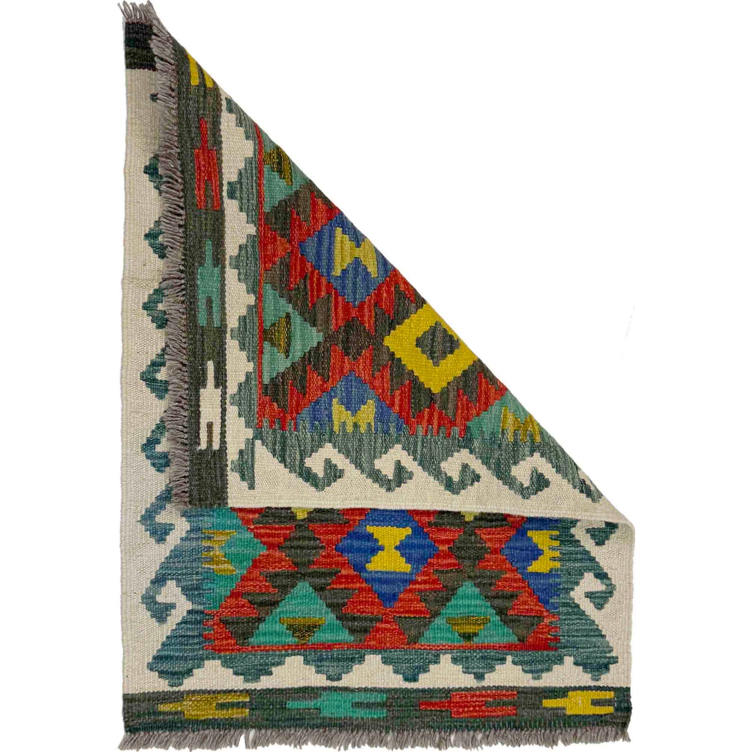 Handmade Vegetable Kilim 2' 1" x 2' 9" ft / 63 x 84 cm - No. Y39266