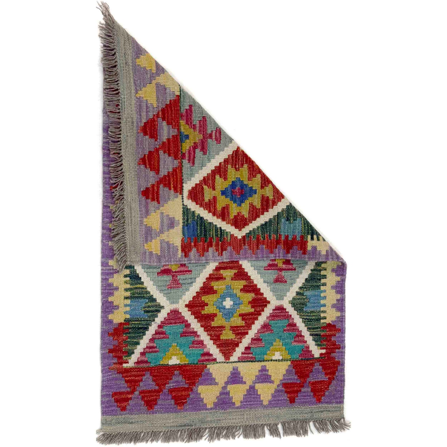 Hand Made Afghan Kilim 1' 11" x 3' 1" ft / 59 x 94 cm - No. Y39275
