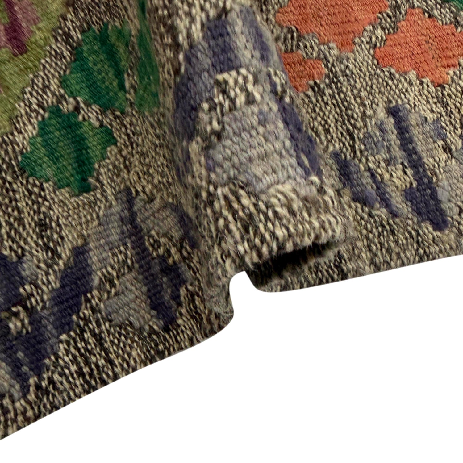 Multi Color ful Flat-Weave Wool Kilim Runner 2' 11" x 9' 11" ft / 90 x 303 cm - No. Y39282
