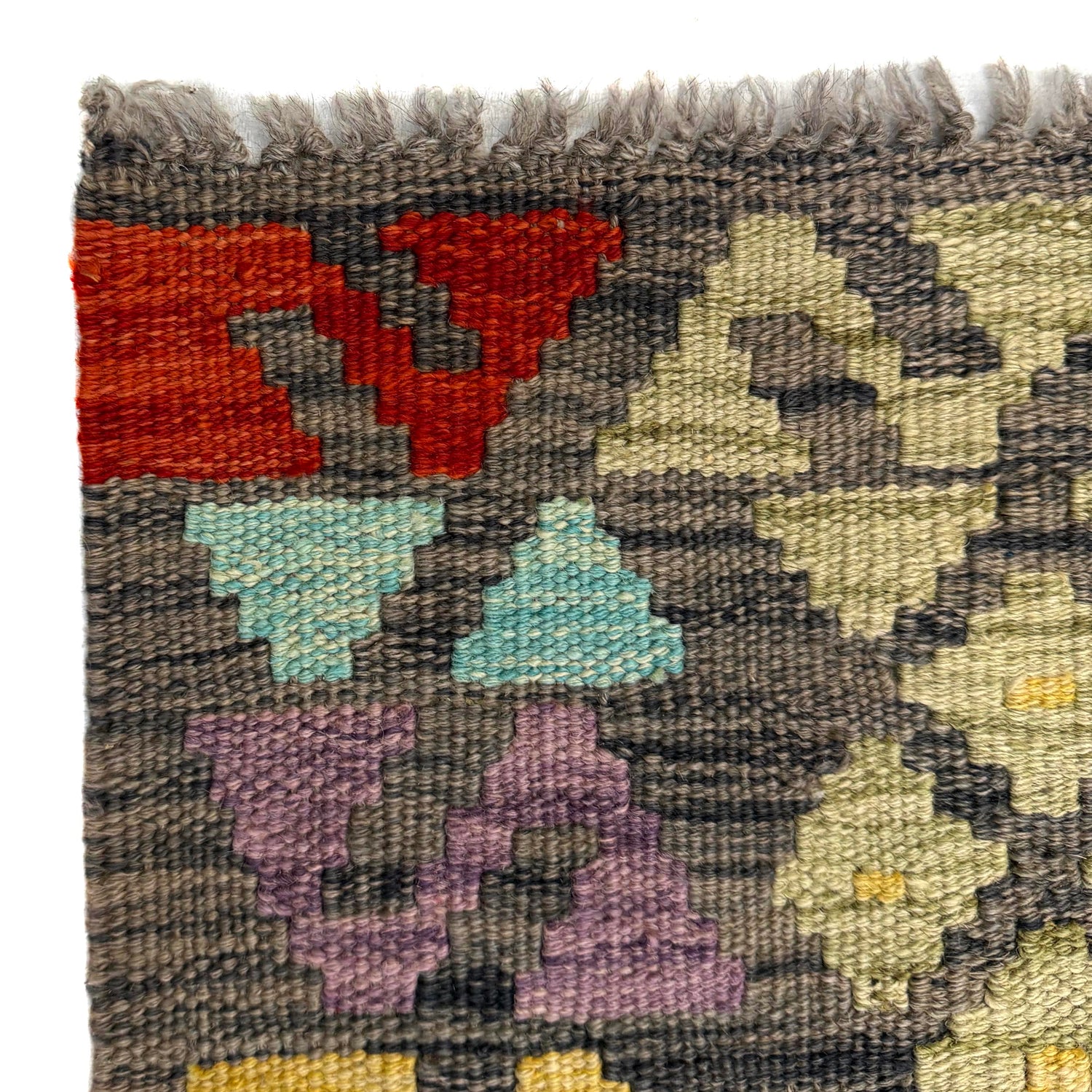 Handmade Afghan Vegetable Kilim Runner 2' 8" x 6' 9" ft / 81 x 205 cm - No. Y39283