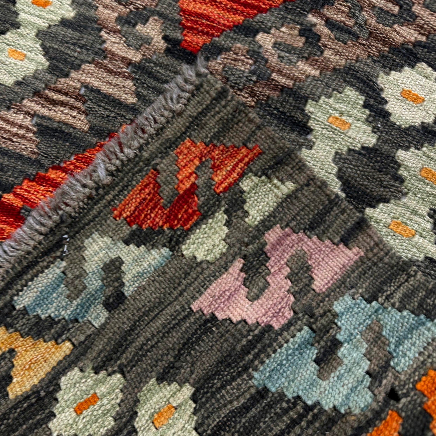 Hand Knotted Flatweave Kilim Runner 2' 7" x 9' 9" ft / 79 x 297 cm - No. Y39285