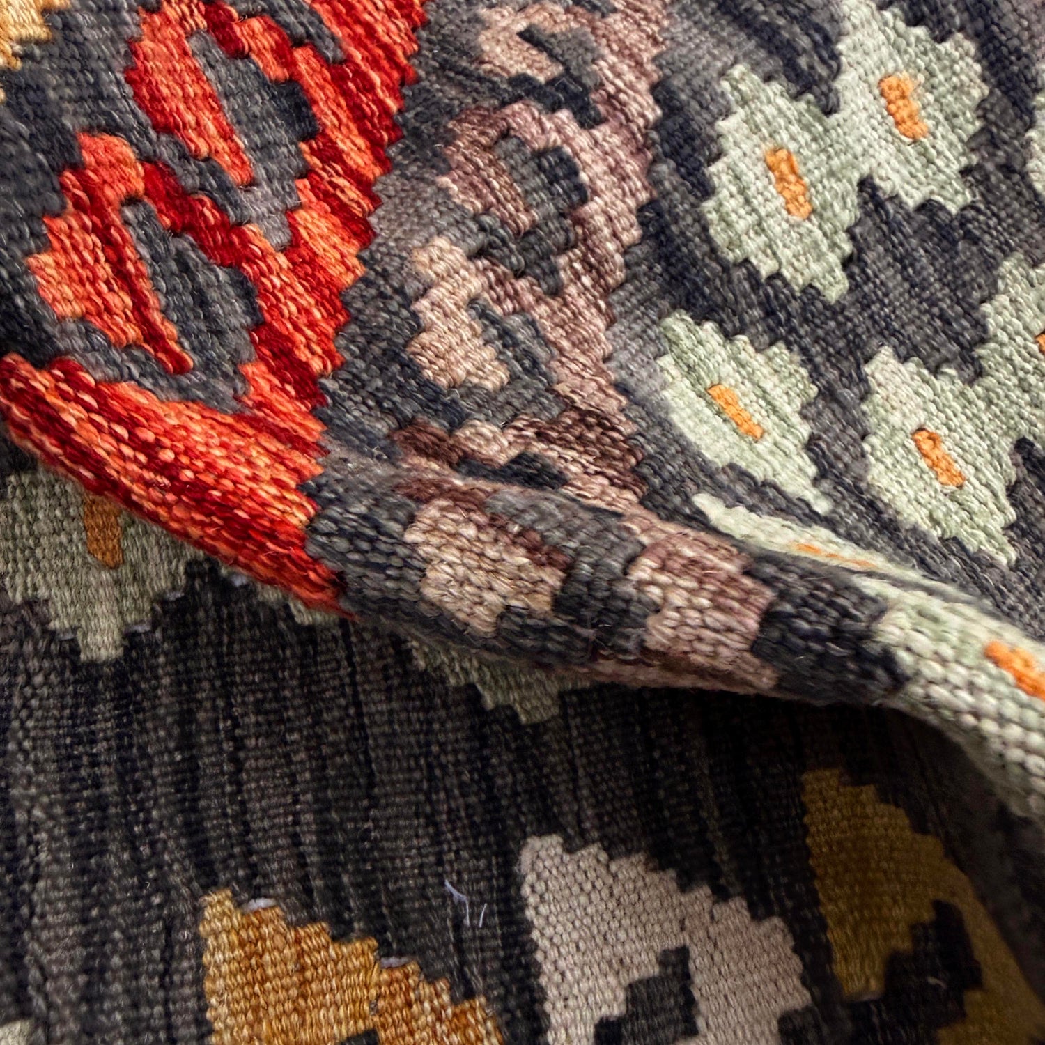 Hand Knotted Flatweave Kilim Runner 2' 7" x 9' 9" ft / 79 x 297 cm - No. Y39285