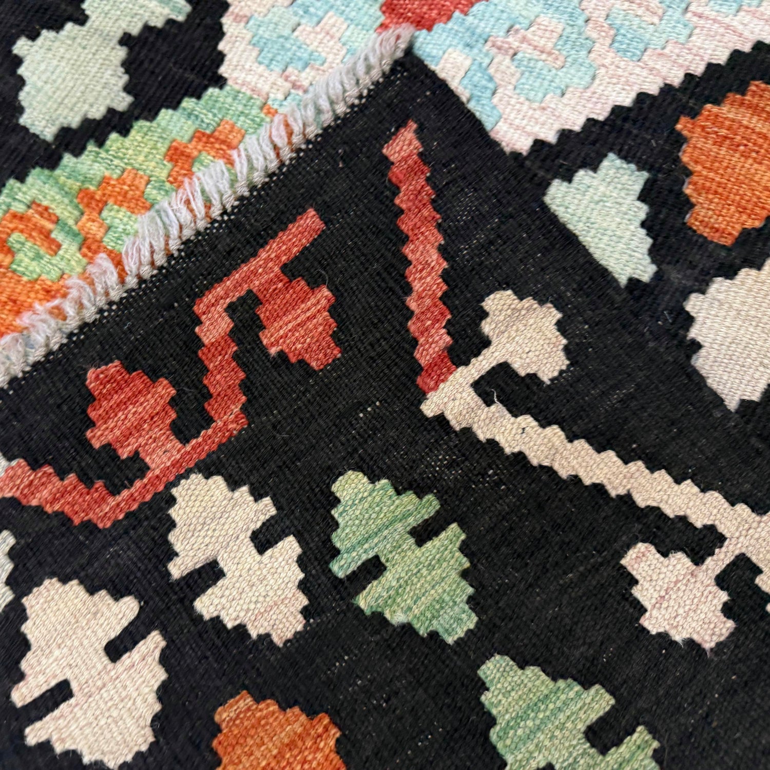 Handmade Afghan Vegetable Kilim 2' 9" x 5' 0" ft / 84 x 152 cm - No. Y39286