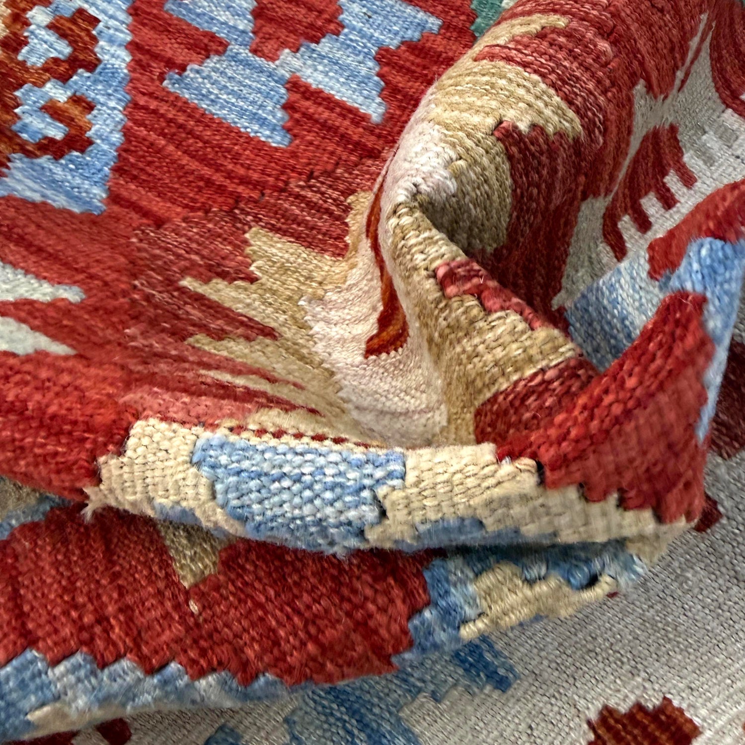 Hand Knotted Flatweave Kilim 3' 3" x 4' 11" ft / 99 x 149 cm - No. Y39287