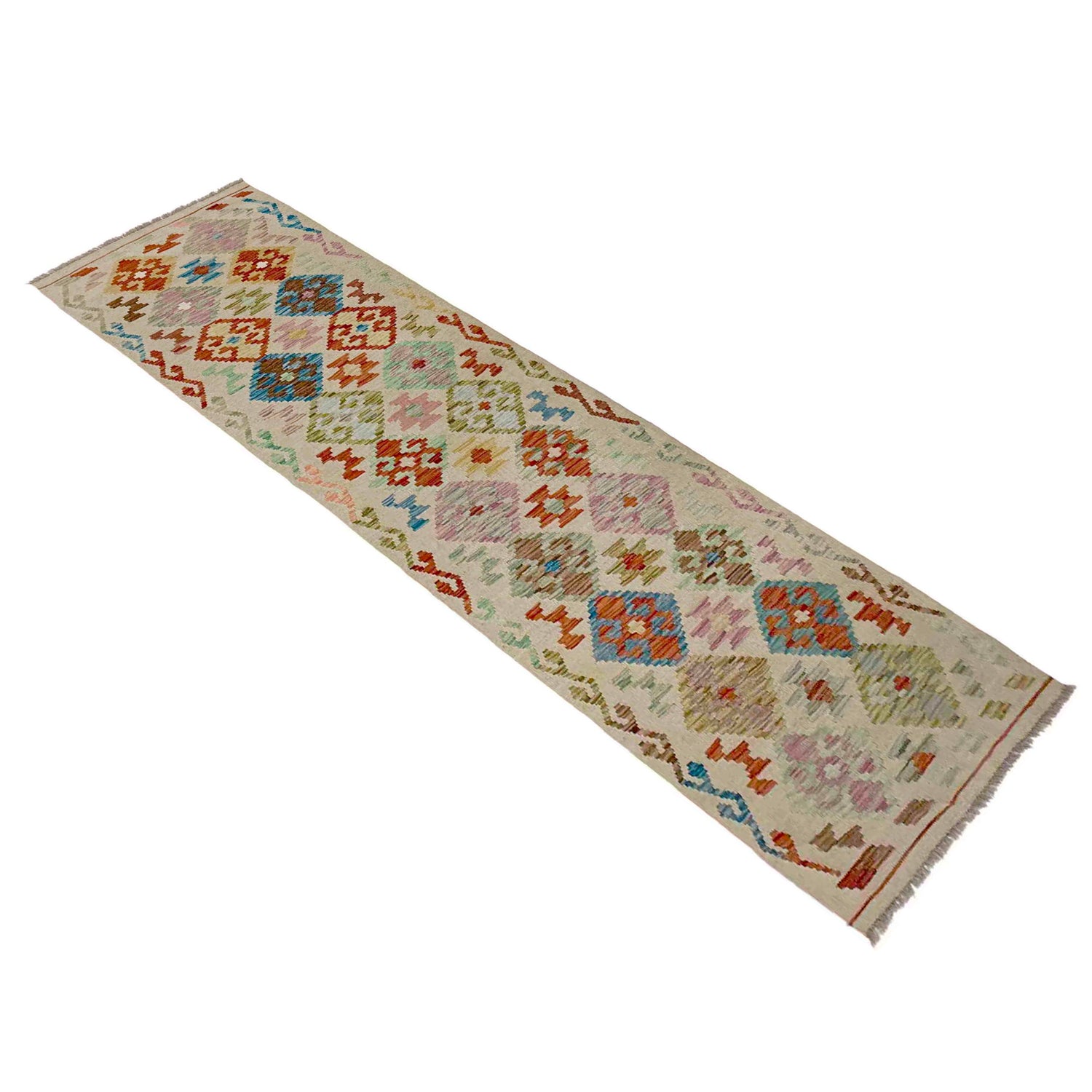 Handmade Vegetable Kelim Runner 2' 8" x 9' 6" ft / 81 x 290 cm - No. Y39291