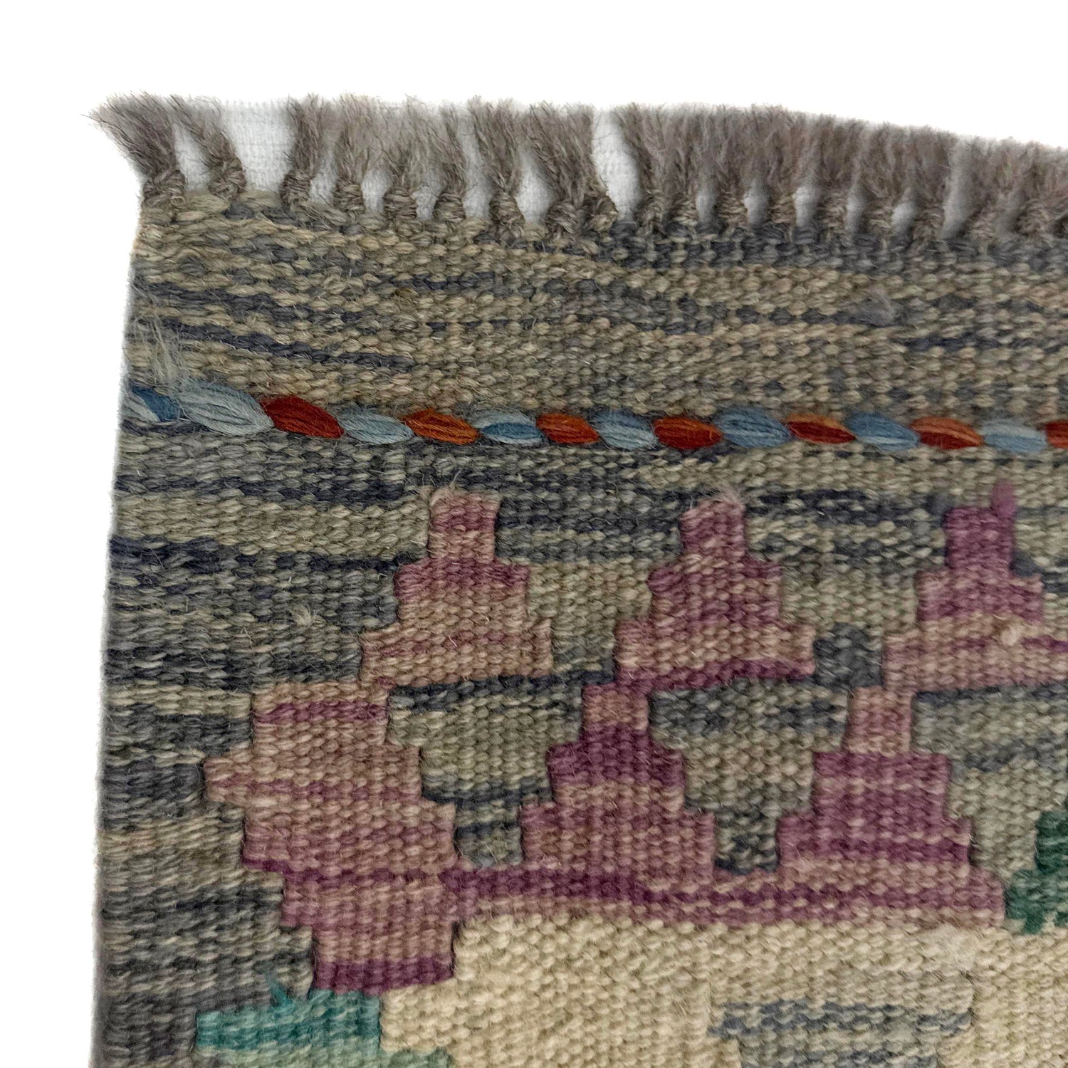 Hand Knotted Afghan Style Kilim Runner 2' 8" x 9' 10" ft / 80 x 300 cm - No. Y39292