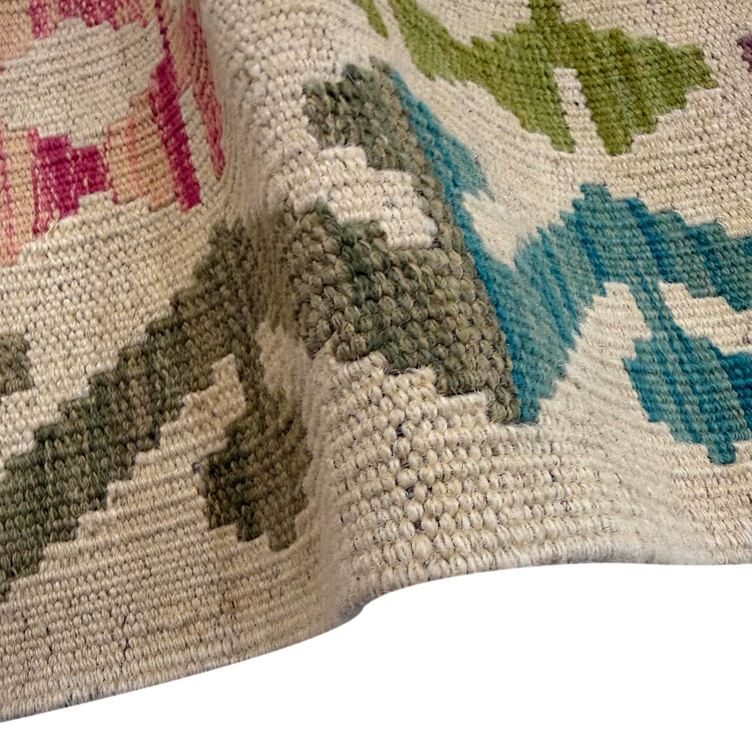 Hand Woven Wool Kelim 8' 2" x 9' 11" ft / 250 x 303 cm - No. Y39296