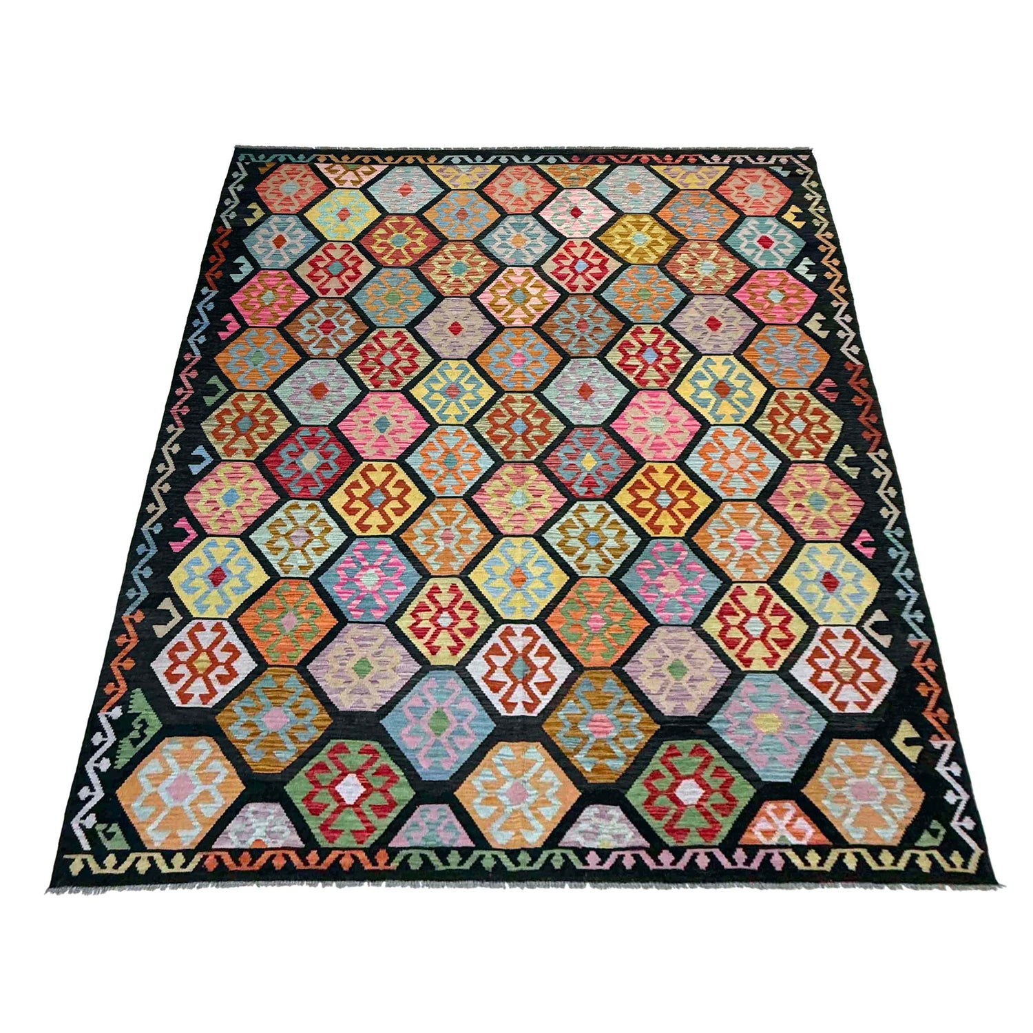 Handmade Vegetable Kelim 8' 2" x 11' 3" ft / 250 x 342 cm - No. Y39297