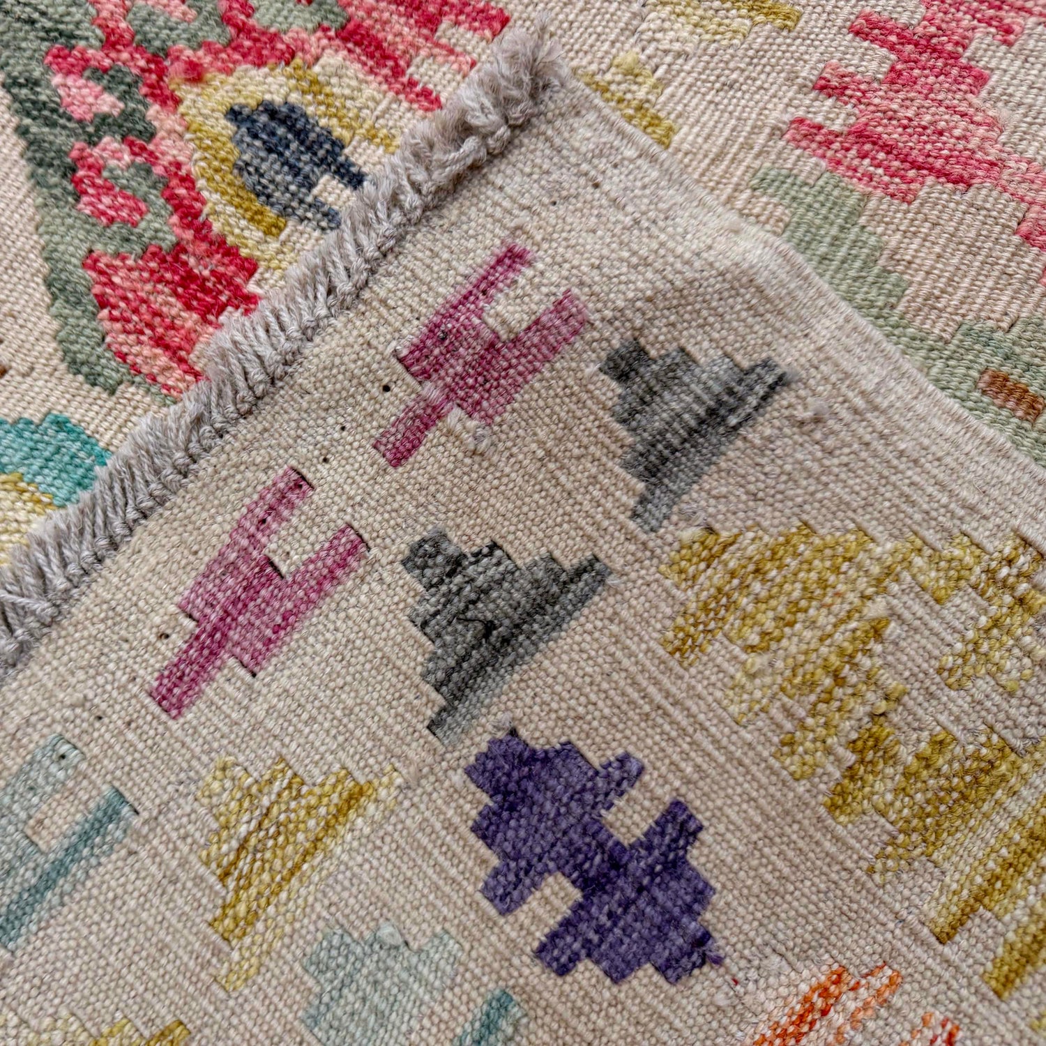 Hand Knotted Afghan Style Kilim 10' 7" x 13' 0" ft / 323 x 395 cm - No. Y39299