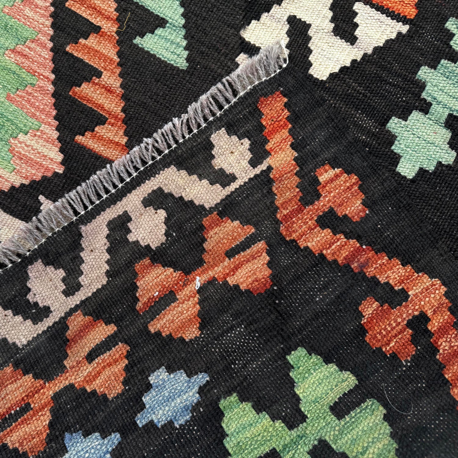 Hand Woven Wool Kelim 10' 0" x 12' 10" ft / 305 x 392 cm - No. Y39300