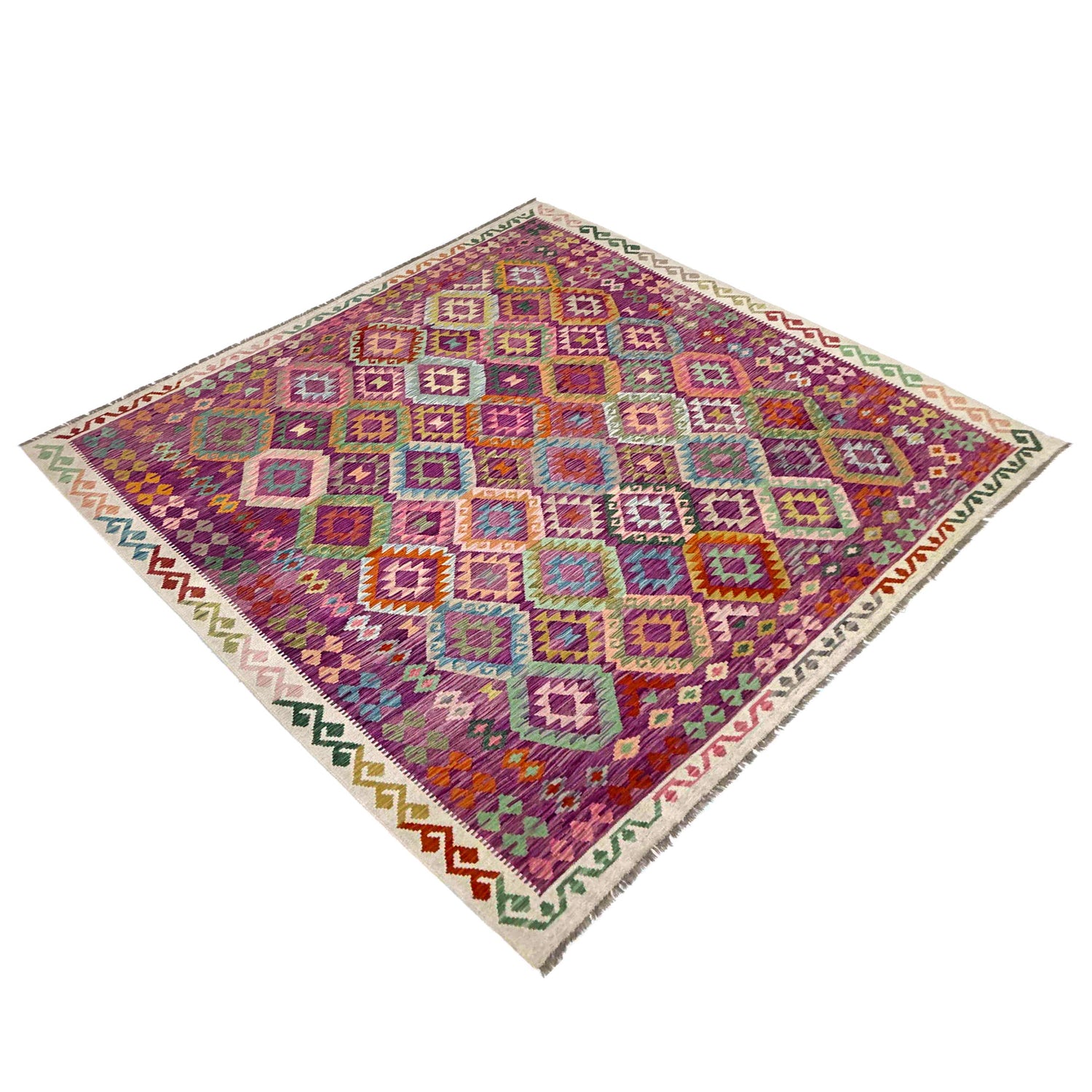 Large Size Chobi Kilim 8' 9" x 10' 2" ft / 267 x 309 cm - No. Y39302