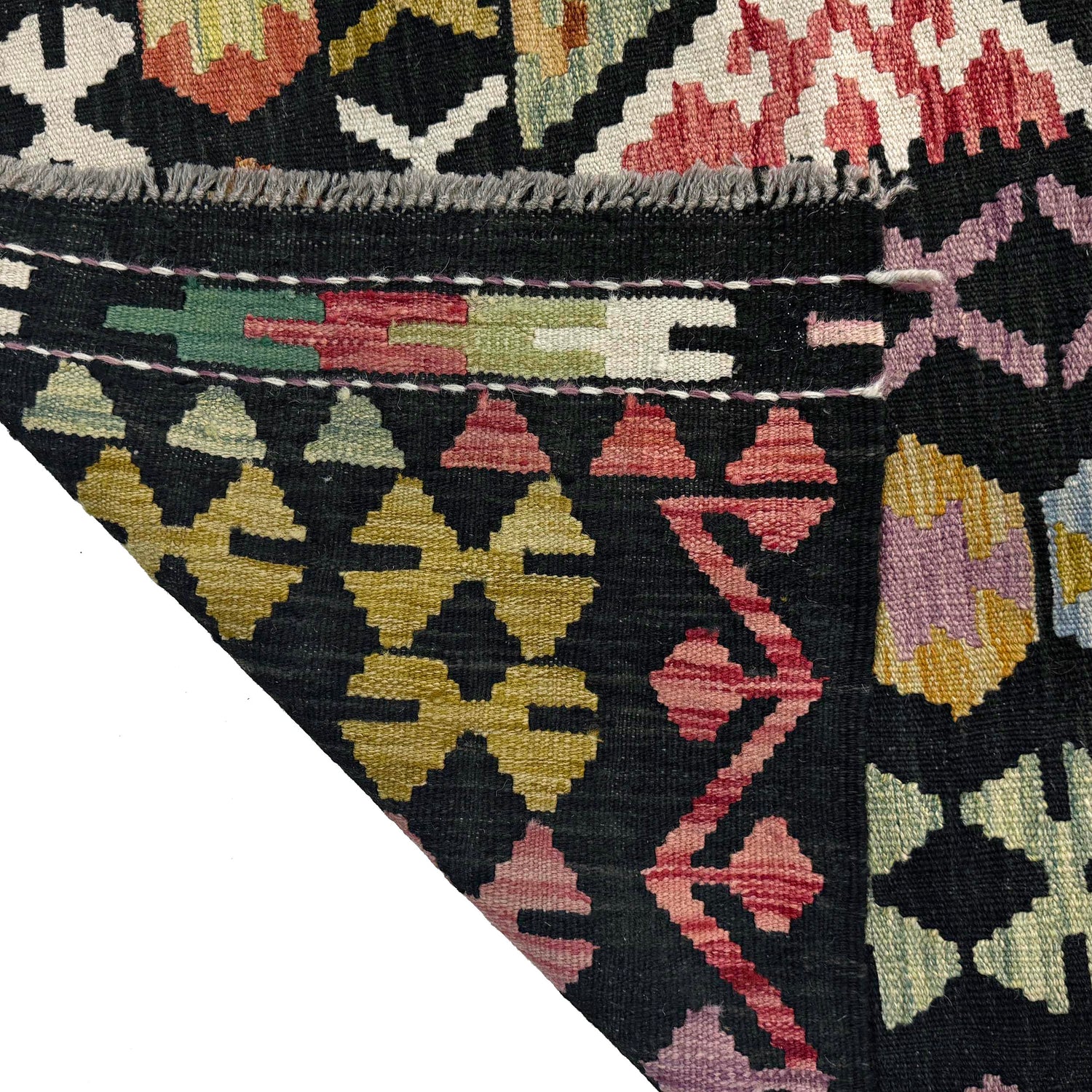 Multi Color ful Flat-Weave Wool Kilim 9' 9" x 16' 2" ft / 298 x 493 cm - No. Y39303