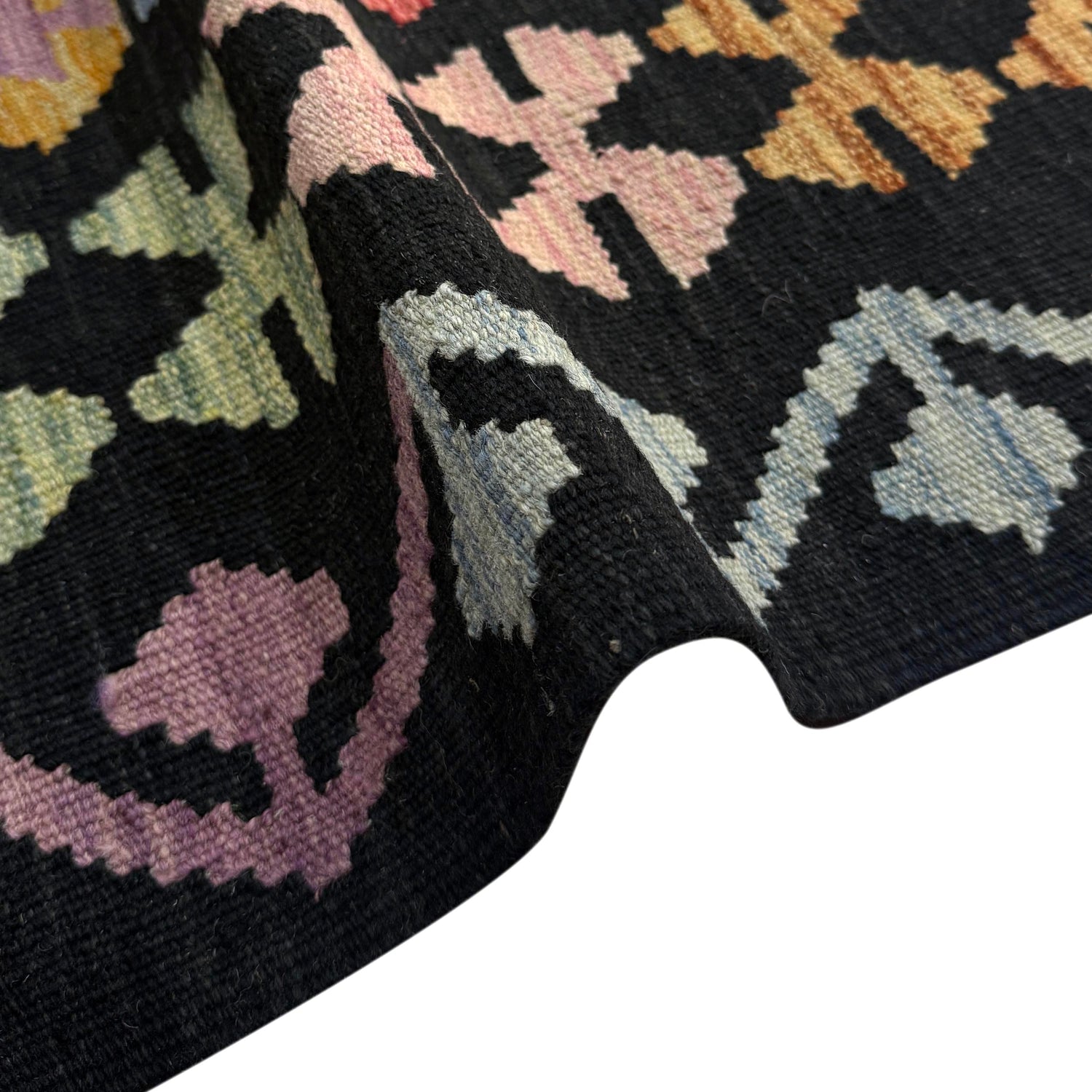 Multi Color ful Flat-Weave Wool Kilim 9' 9" x 16' 2" ft / 298 x 493 cm - No. Y39303