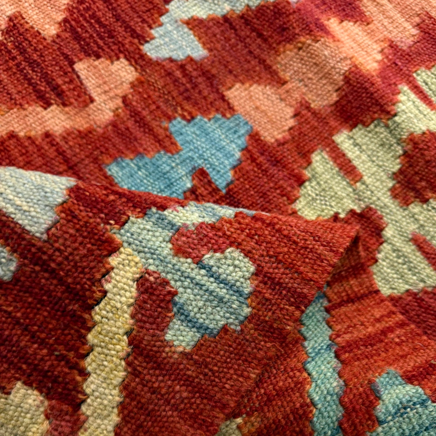 Multi Color ful Flat-Weave Wool Kilim 10' 4" x 12' 7" ft / 315 x 383 cm - No. Y39306