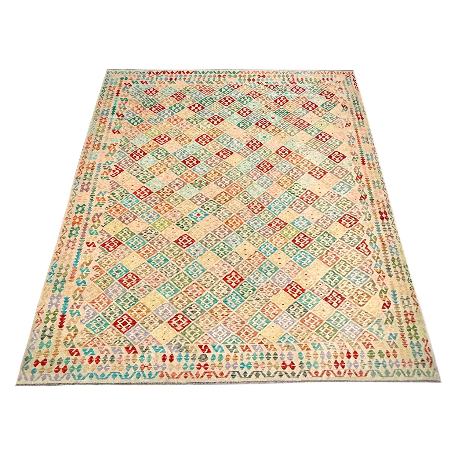 Handmade Vegetable Kelim 13' 11" x 19' 8" ft / 424 x 599 cm - No. Y39308