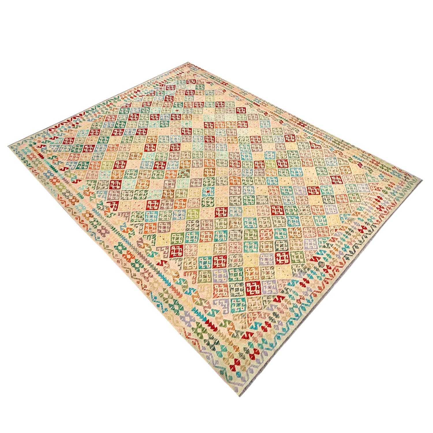 Handmade Vegetable Kelim 13' 11" x 19' 8" ft / 424 x 599 cm - No. Y39308