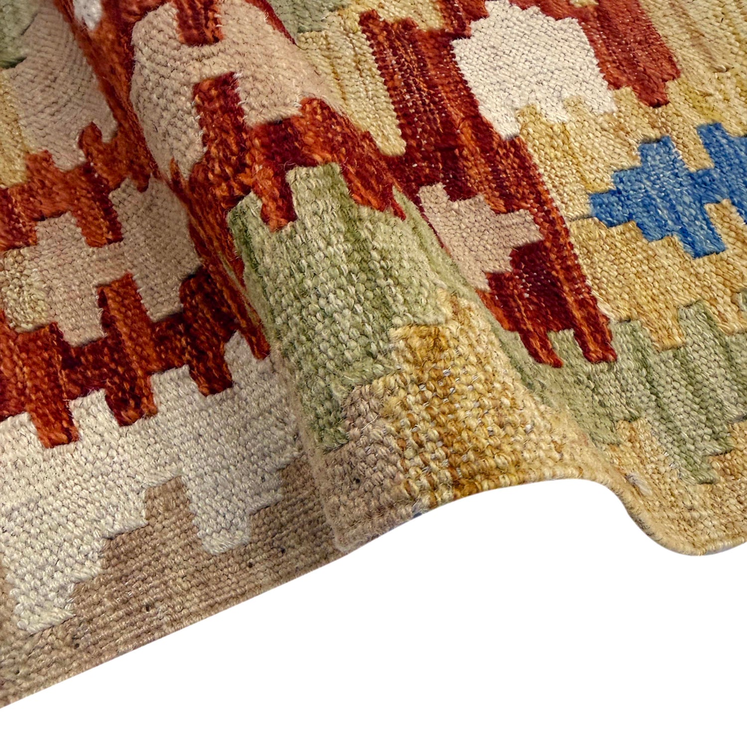 Handmade Turkish Design Wool Kilim 6' 0" x 8' 0" ft / 182 x 245 cm - No. Y39311