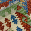 Multi Color ful Flat-Weave Wool Kilim 6' 0" x 7' 5" ft / 184 x 227 cm - No. Y39317