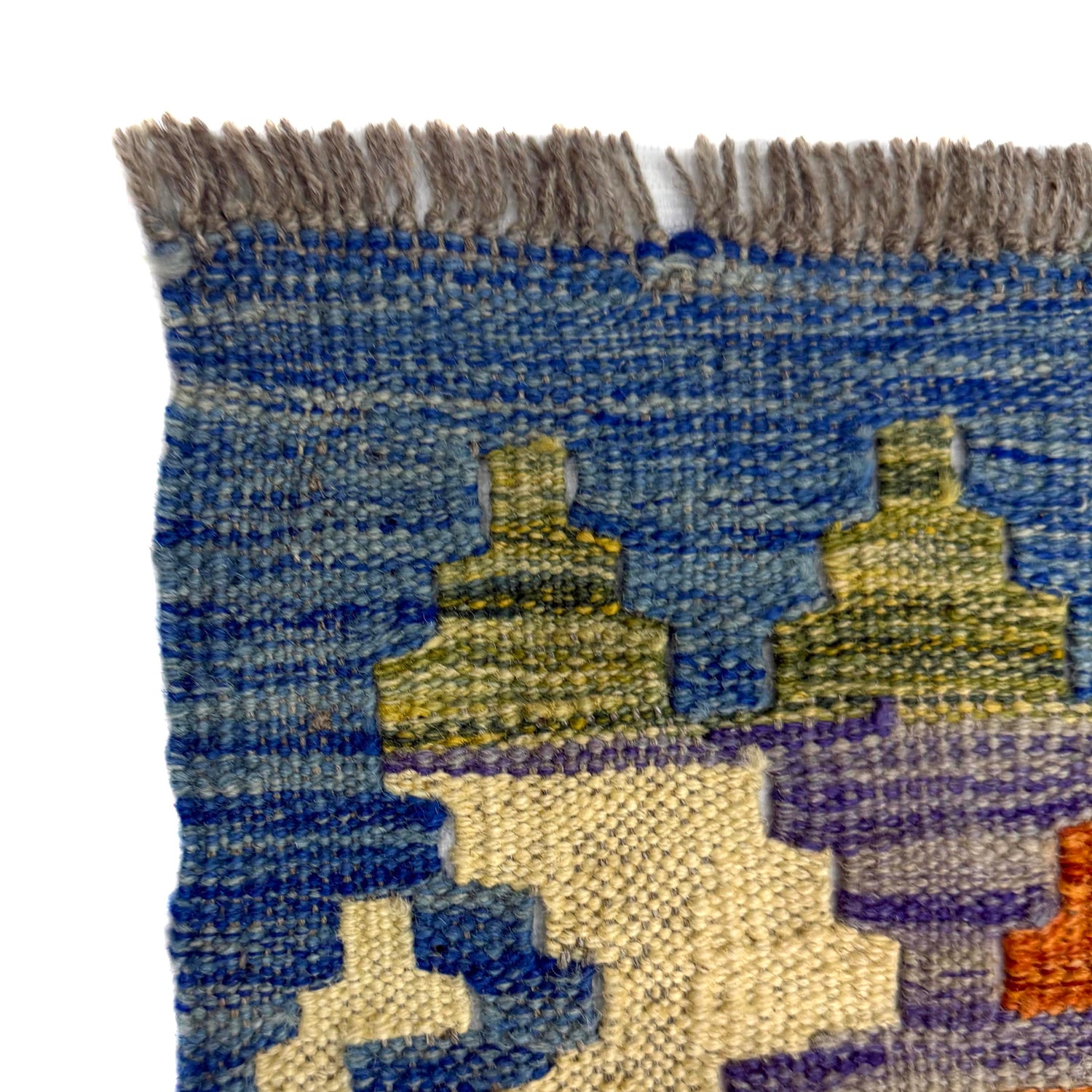 Handmade Vegetable Kilim 6' 0" x 7' 7" ft / 183 x 230 cm - No. Y39318