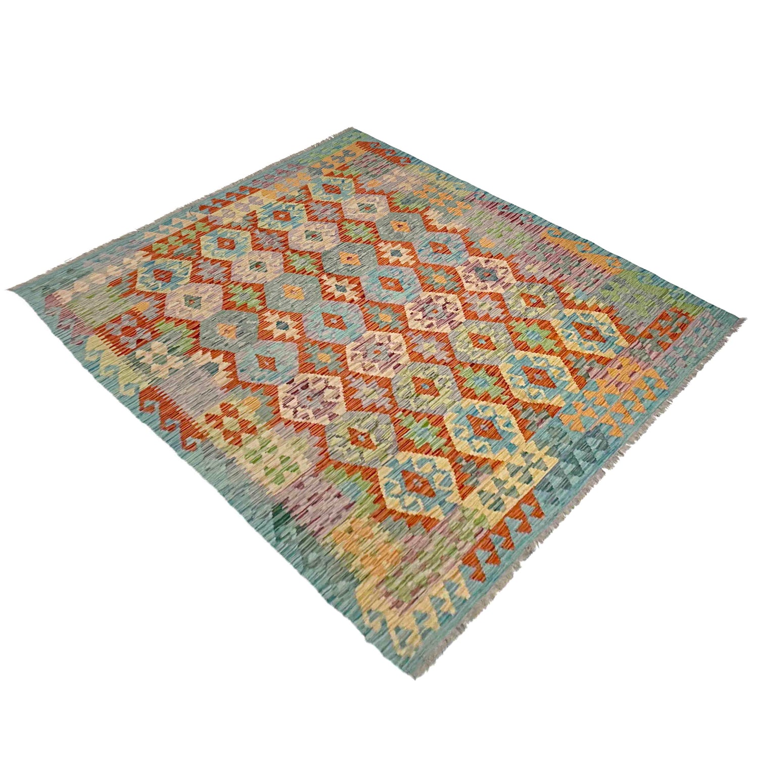 Handmade Vegetable Kelim 5' 10" x 8' 1" ft / 178 x 247 cm - No. Y39319
