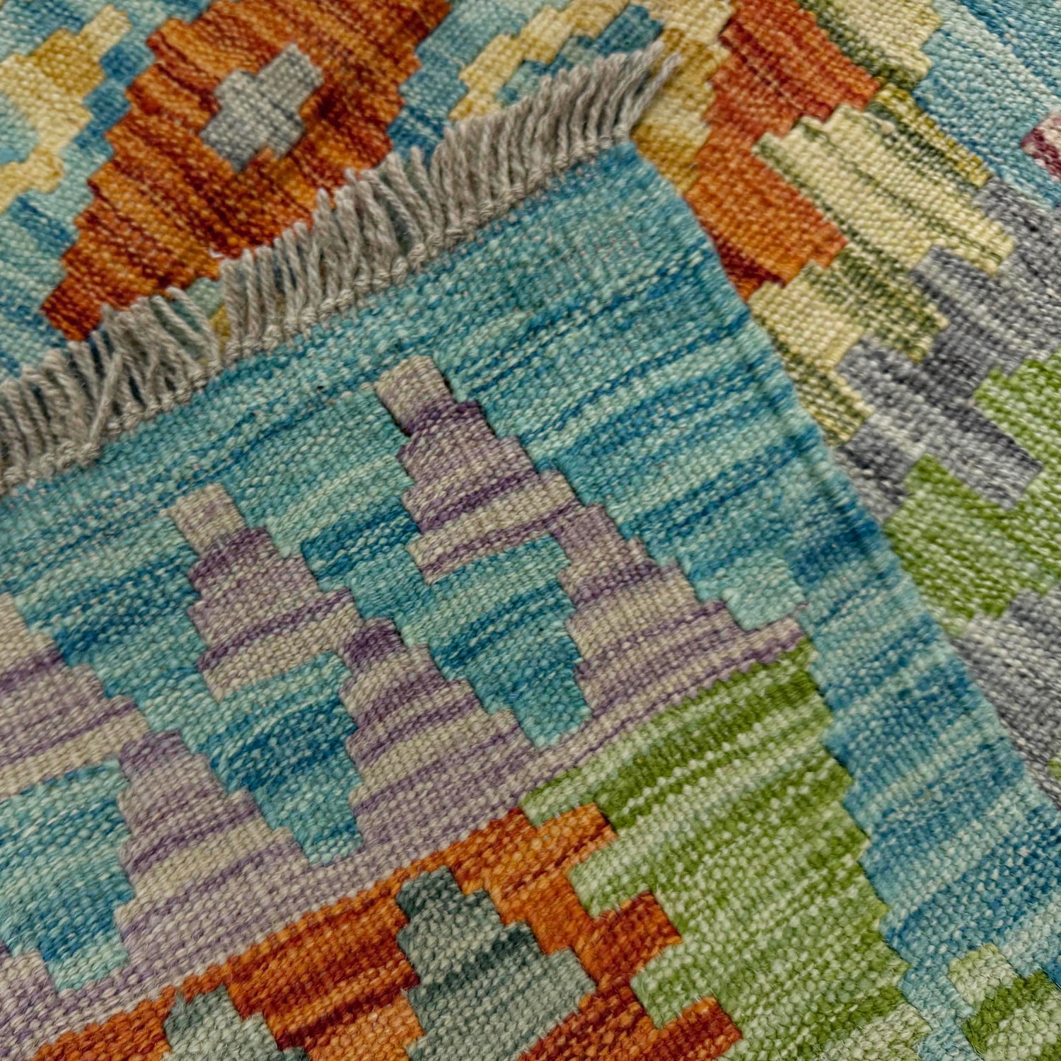 Handmade Vegetable Kelim 5' 10" x 8' 1" ft / 178 x 247 cm - No. Y39319