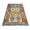 Multi Color ful Flat-Weave Wool Kilim 3' 11" x 6' 0" ft / 120 x 183 cm - No. Y39322