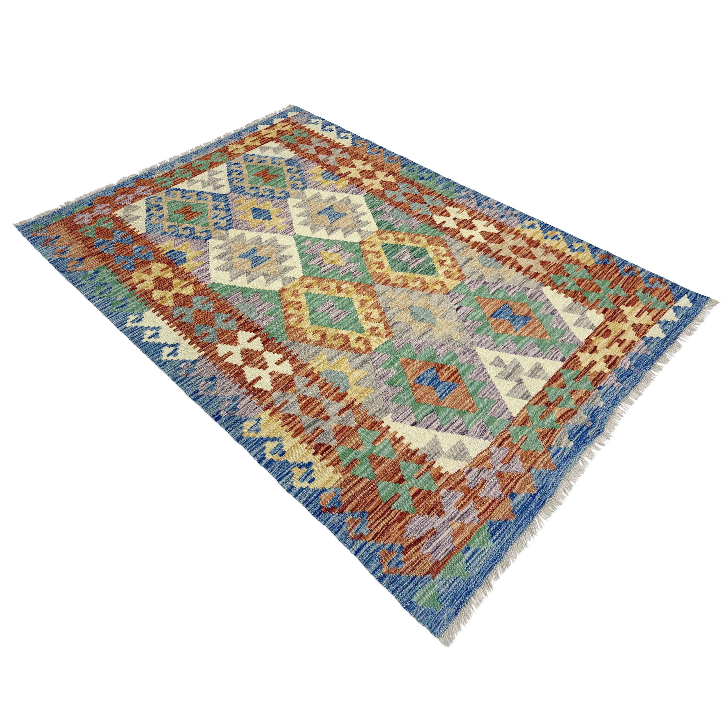 Turkish Handmade Wool Vegetable Kilim Area Rug. – ALLRUGO