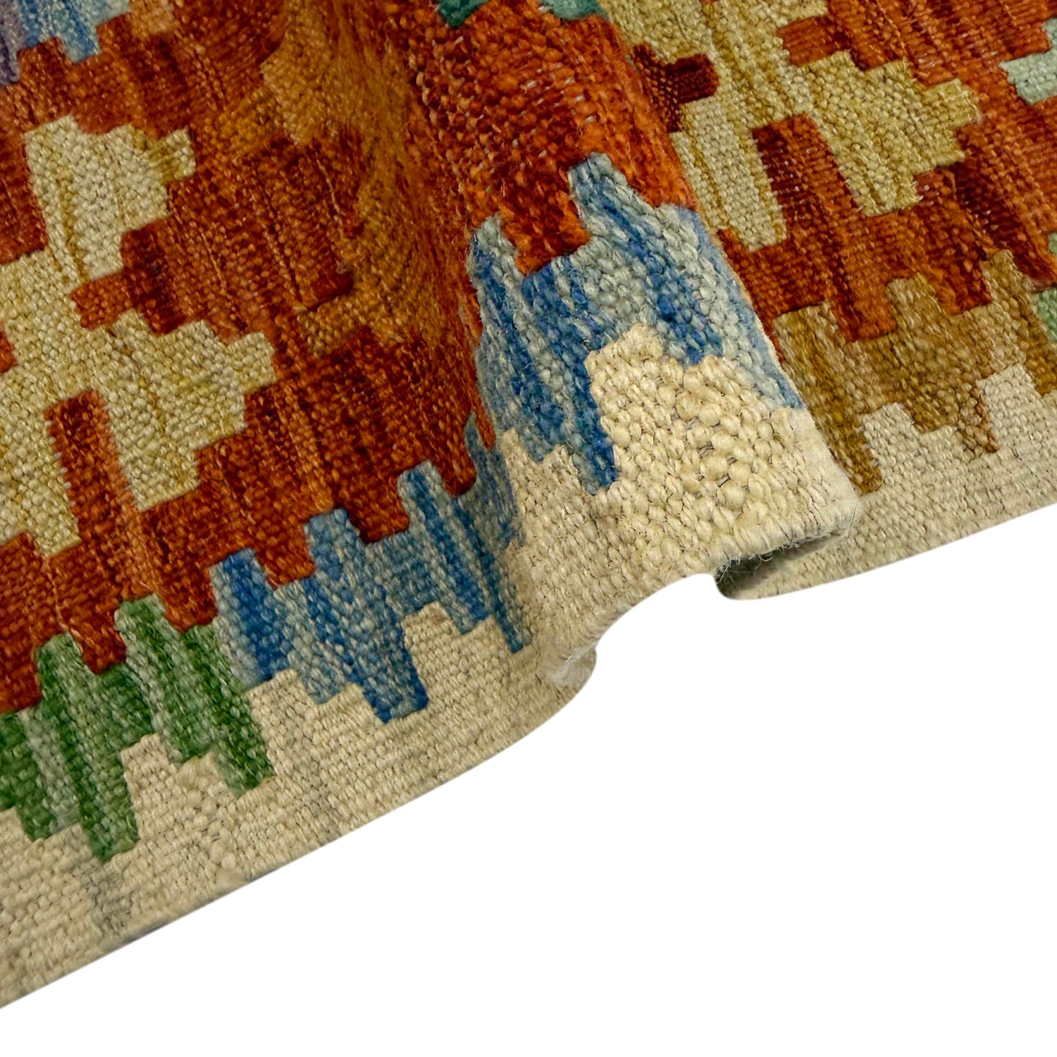 Handmade Vegetable Kelim 4' 2" x 5' 9" ft / 127 x 174 cm - No. Y39326