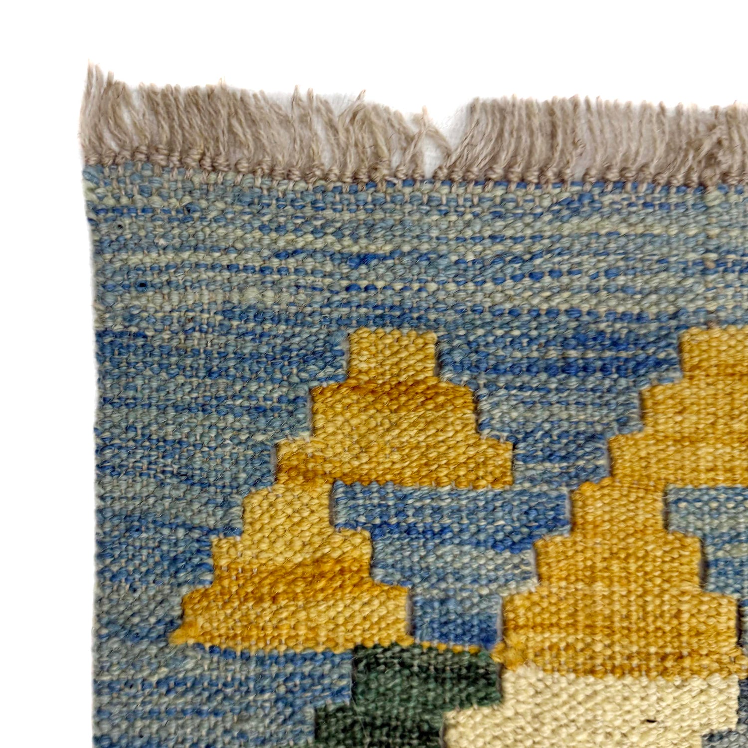 Multi Color ful Flat-Weave Wool Kilim 5' 10" x 7' 6" ft / 178 x 229 cm - No. Y39336