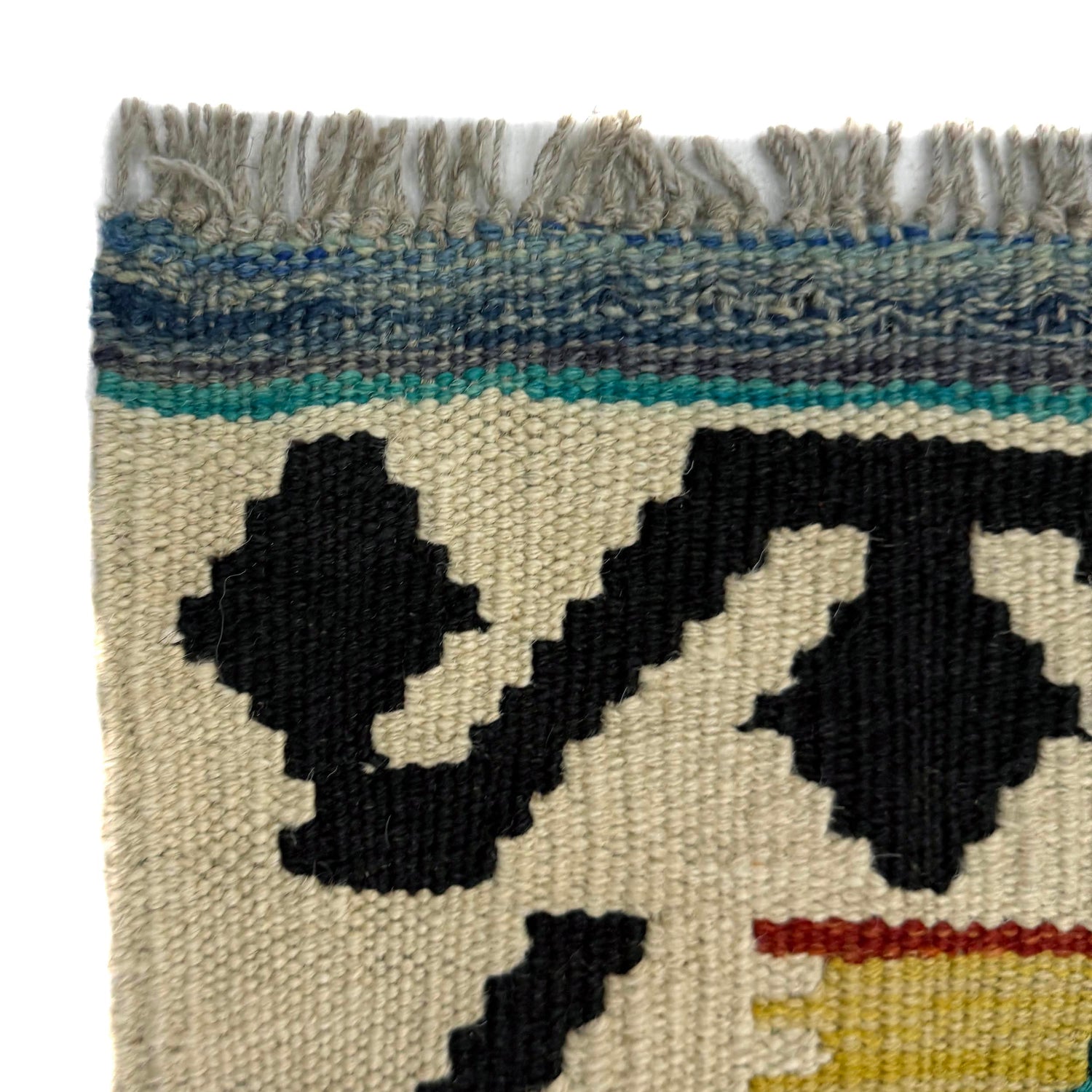 Hand Woven Wool Kelim 4' 3" x 6' 3" ft / 130 x 190 cm - No. Y39338