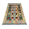 Handmade Turkish Design Wool Kilim 4' 2" x 6' 5" ft / 128 x 195 cm - No. Y39339