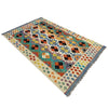 Handmade Turkish Design Wool Kilim 4' 2" x 6' 5" ft / 128 x 195 cm - No. Y39339