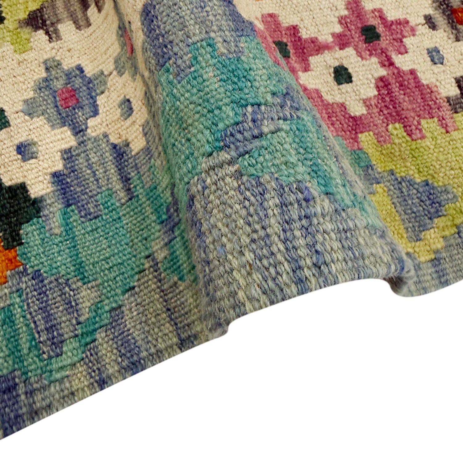 Hand Knotted Flatweave Kilim 4' 3" x 6' 3" ft / 130 x 191 cm - No. Y39345