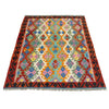 Hand Knotted Afghan Style Kilim 4' 4" x 6' 2" ft / 132 x 188 cm - No. Y39346