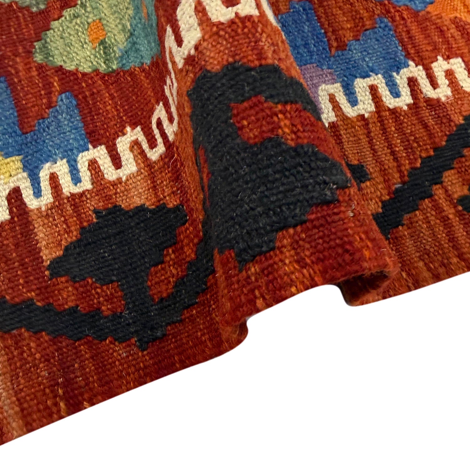 Hand Knotted Afghan Style Kilim 4' 4" x 6' 2" ft / 132 x 188 cm - No. Y39346