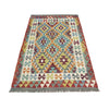 Hand Knotted Afghan Style Kilim 3' 4" x 5' 3" ft / 102 x 161 cm - No. Y39356