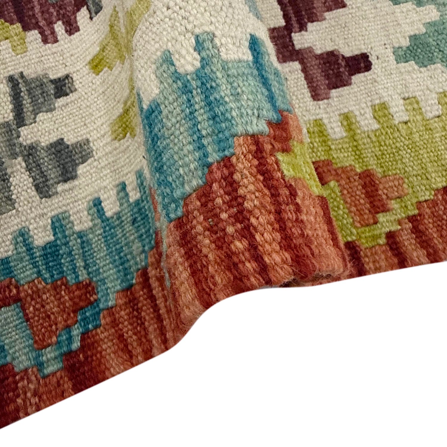 Hand Knotted Afghan Style Kilim 3' 4" x 5' 3" ft / 102 x 161 cm - No. Y39356