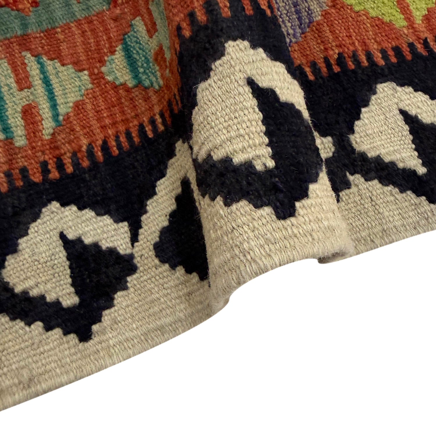 Hand Made Afghan Kilim 3' 3" x 4' 10" ft / 100 x 148 cm - No. Y39358