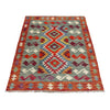 Handmade Turkish Design Wool Kilim 3' 9" x 4' 11" ft / 114 x 149 cm - No. Y39361