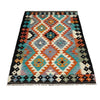 Multi Color ful Flat-Weave Wool Kilim 3' 3" x 5' 0" ft / 99 x 153 cm - No. Y39363