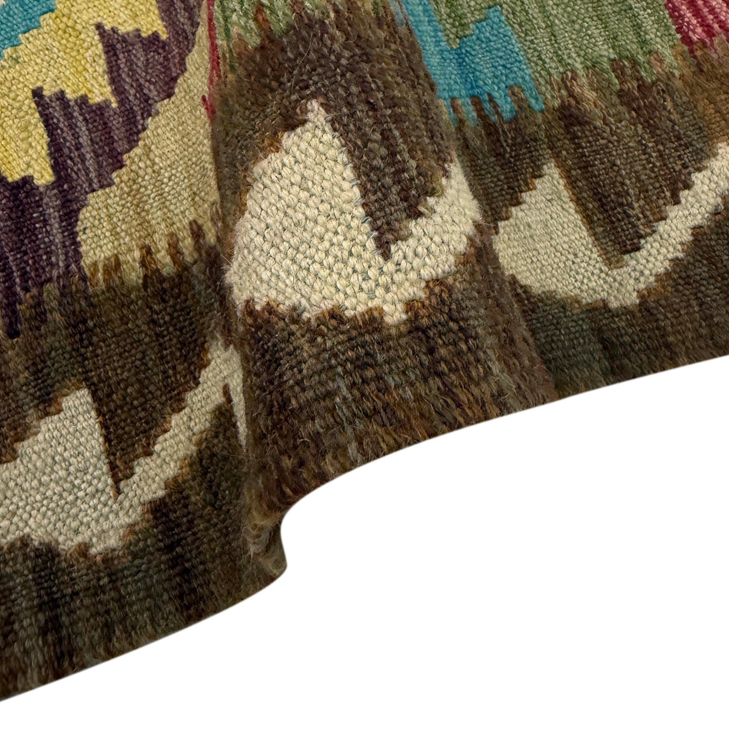 Hand Made Afghan Kilim 3' 3" x 5' 1" ft / 99 x 156 cm - No. Y39372