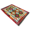 Hand Knotted Afghan Style Kilim 3' 5" x 5' 3" ft / 103 x 161 cm - No. Y39375