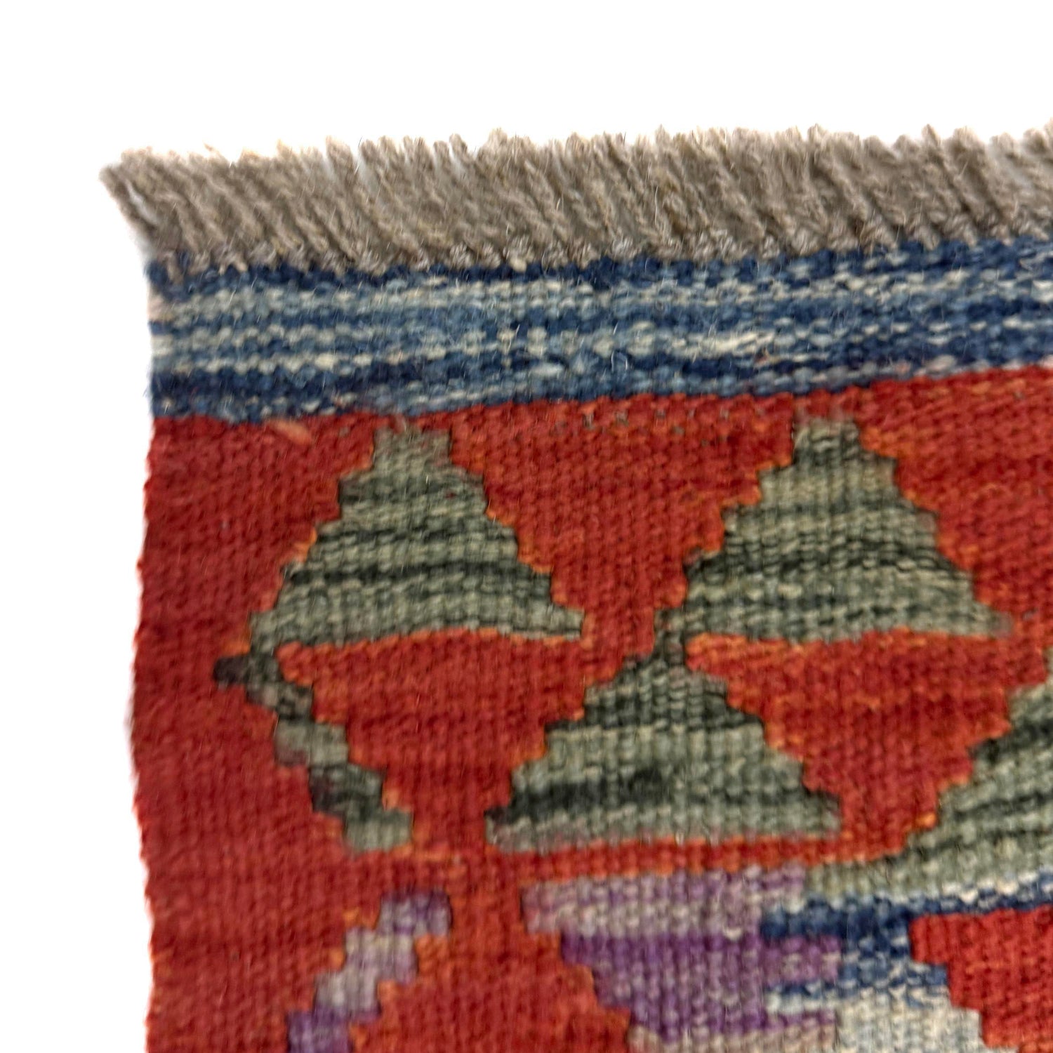Hand Woven Wool Kelim 2' 7" x 4' 3" ft / 80 x 130 cm - No. Y39376