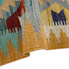 Hand Woven Wool Kelim 2' 10" x 4' 2" ft / 87 x 127 cm - No. Y39377
