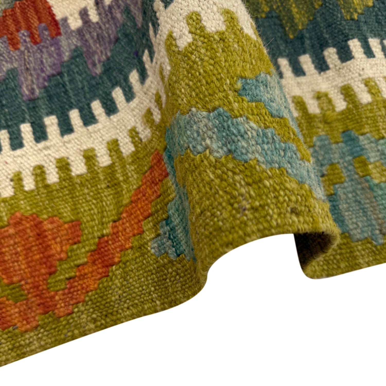 Handmade Turkish Design Wool Kilim 2' 11" x 4' 3" ft / 89 x 129 cm - No. Y39378